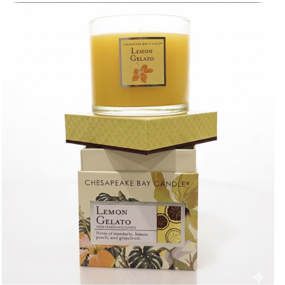 Chesapeake Bay Candle Lemon Gelato Large Jar Candle 8.8oz Citrus & Vanilla
